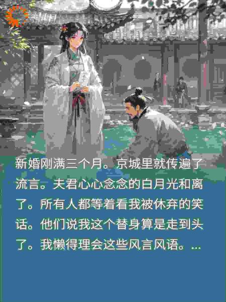 他跪完洗衣溪石，我递上和离书：该你了，前夫哥
