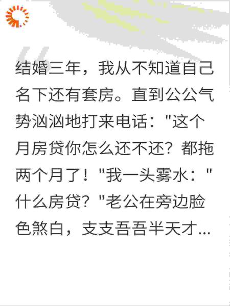贷从天上来？我卖自己的房，老公全家急什么