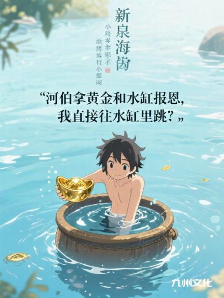 河伯拿黄金和水缸报恩，我和妹妹疯抢破水缸